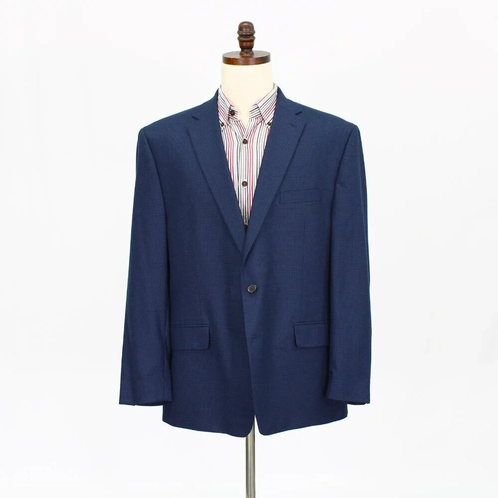 Ralph Lauren 44L Navy HT 2-Button Sport Coat Blazer Jacket W030